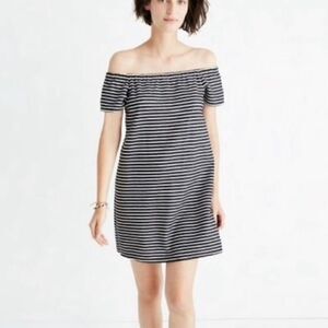 Madewell melody off the shoulder dress striped